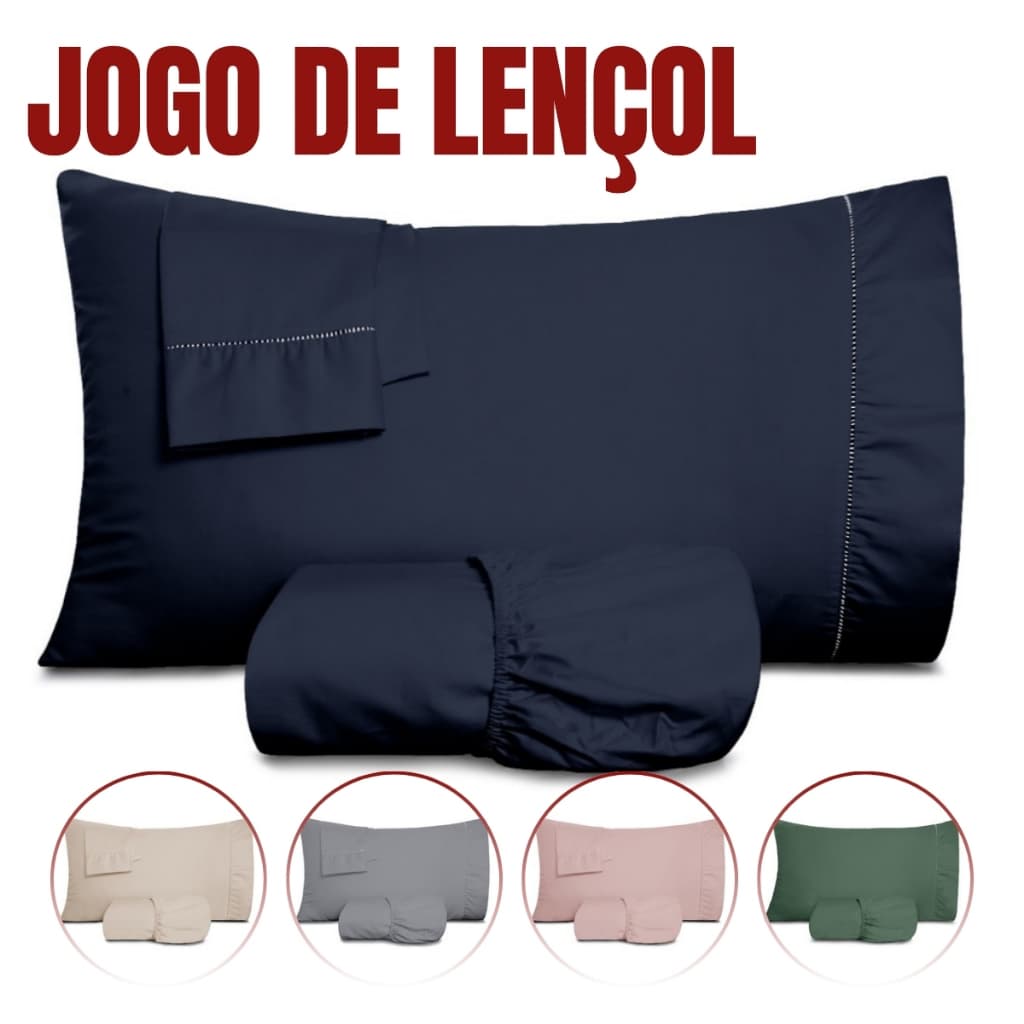 Jogo de Lençol Casal Queen King Solteiro Alto Padrão 600 fios Puro Algodão Egípcio