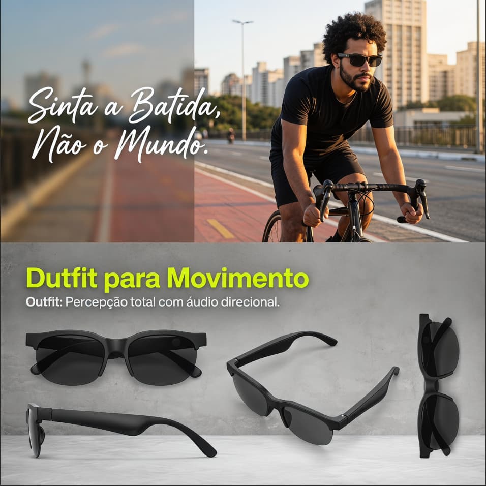 Óculos de sol inteligentes com áudio Bluetooth, modelo G58