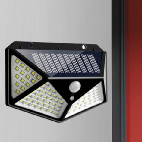 Kit 5/6/10 Luminária Solar 100 Leds Sem Fio à Prova D' Água Externa 3 Modos Iluminação Casa Decoração