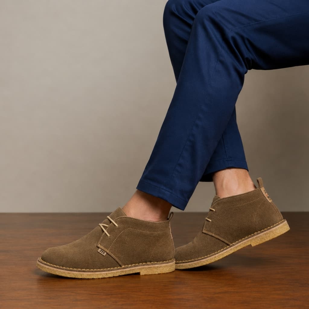 Bota 775 Sapato Camping Casual Sola Crepe Confortável Camurça Anos 80
