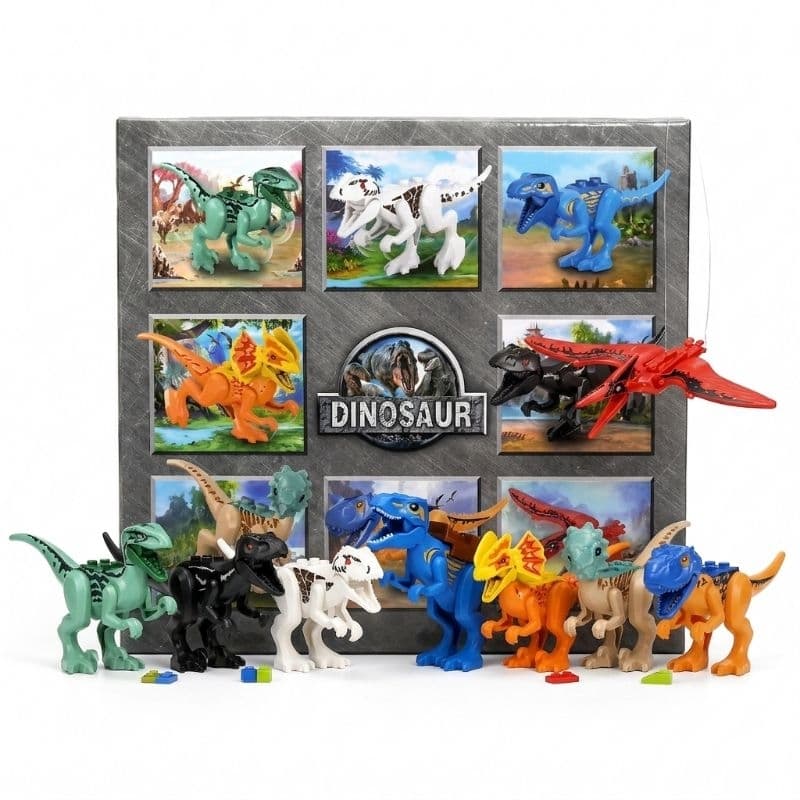 Mini Blocos Dinossauro Montar Infantil Tipo Lego Brinquedo Educativo
