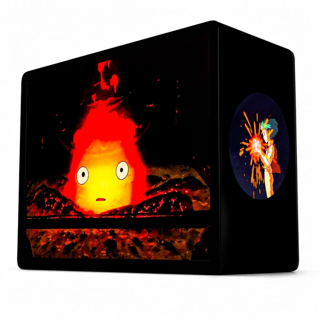 Luminária Abajur LED O Castelo Animado Calcifer - Decoração Geek