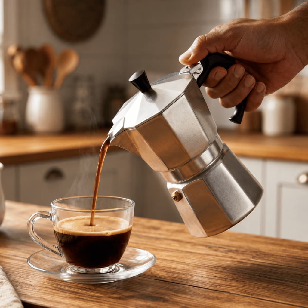 Cafeteira Italiana 250ml de Alumínio 6 Xícaras Café Expresso Moka Grande - Clink / Doze Copos Caneca