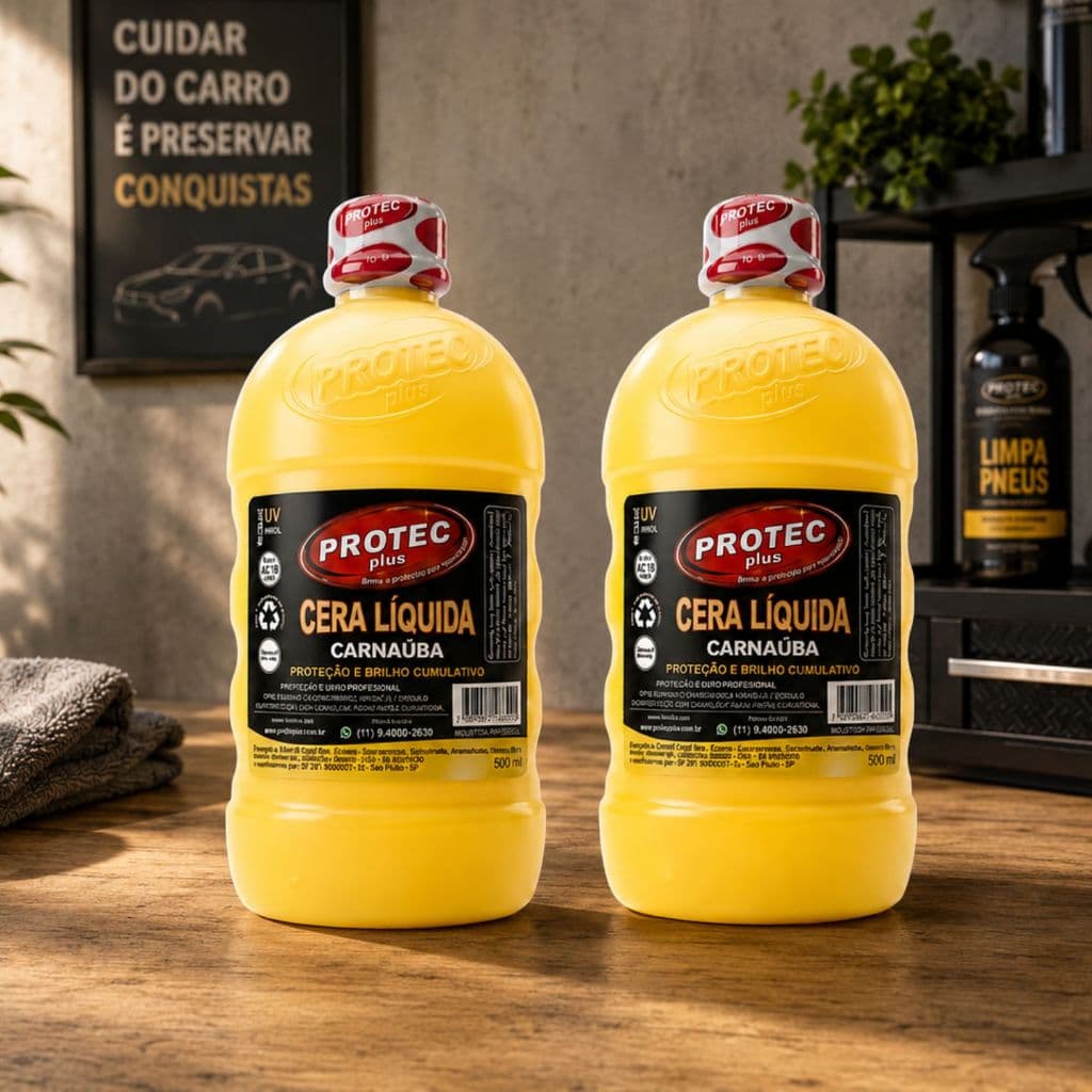 Kit 2 Cera Liquida Carnaúba Automotiva para Carros a Pronta Entrega