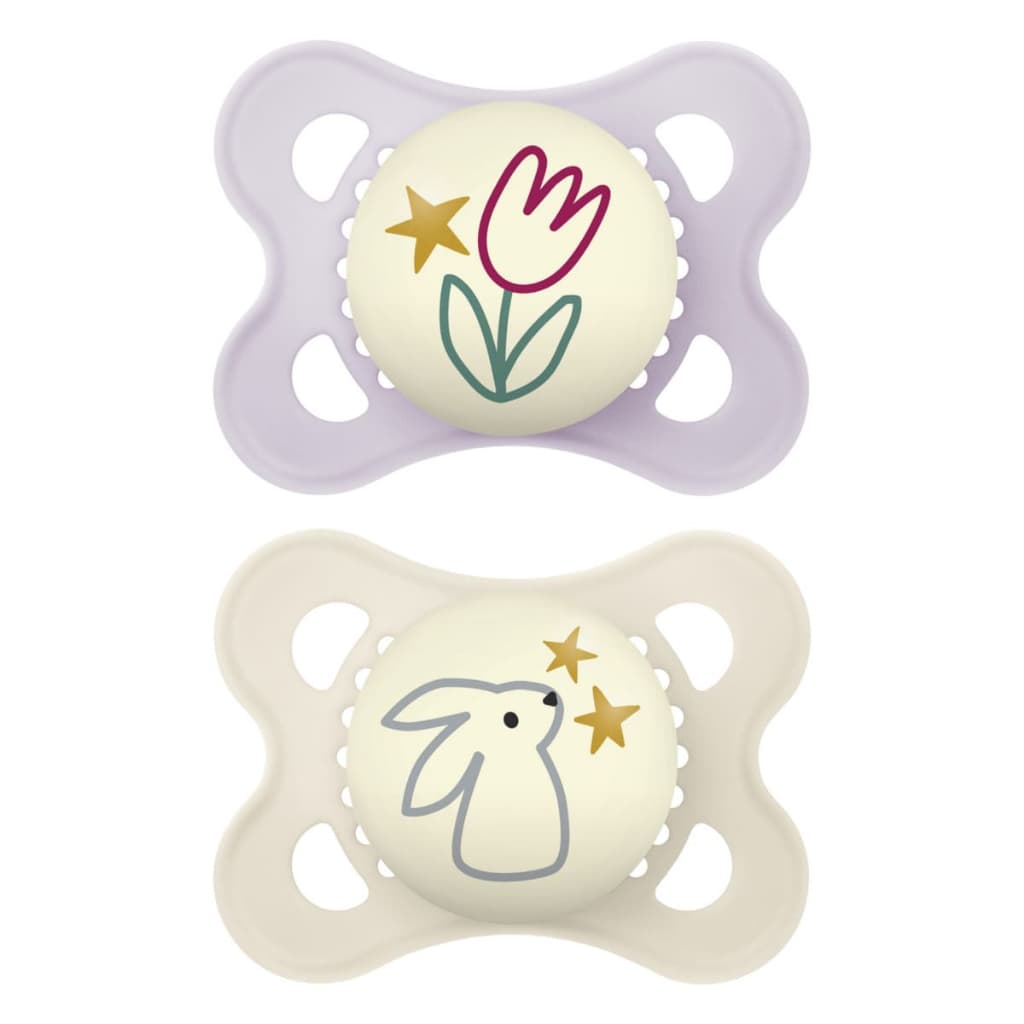 Kit c/ 2 Chupetas Night Mam 0-6m Tam1 Rosa CH22222