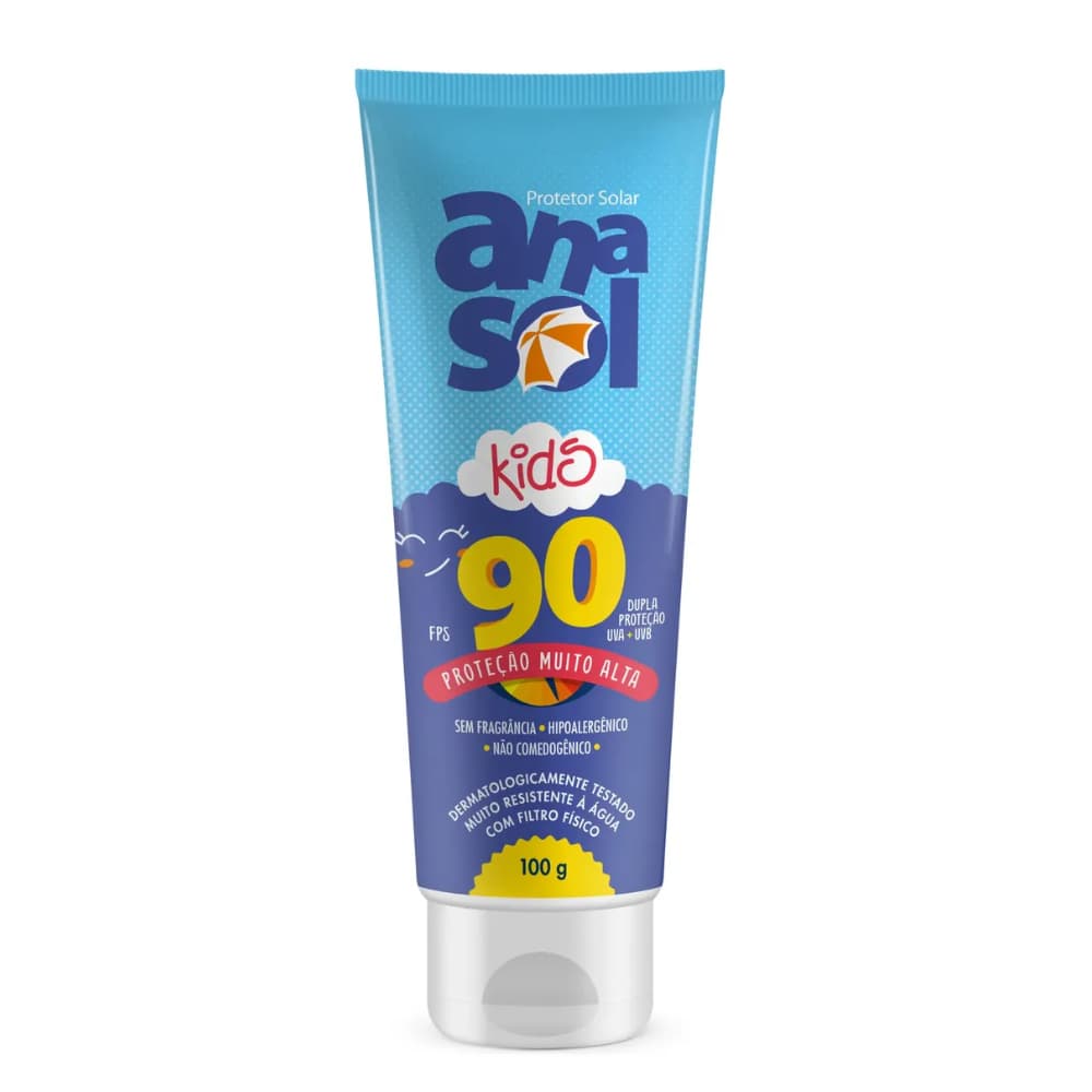 Protetor Solar Infantil Anasol Kids FPS 90 Corpo e Rosto 100ml