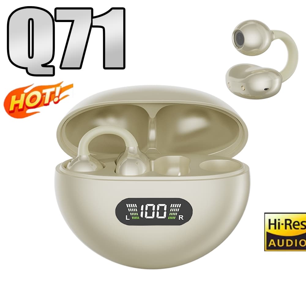 Fones de ouvido Q71 Invisíveis Bluetooth 5.4 True Wireless Intra-auriculares, fones de ouvido esportivos, fones de ouvid