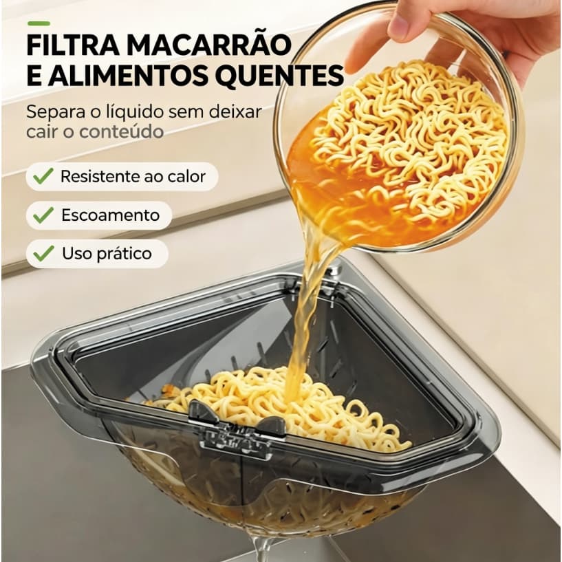 Filtro de Resíduos de Cozinha Cesta Removível para Pendurar na Pia Cozinha Lixo Organizador Multiuso