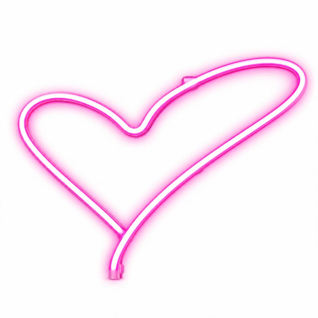 Luminária Parede Coração Neon Led Decoração Luz bivolt led