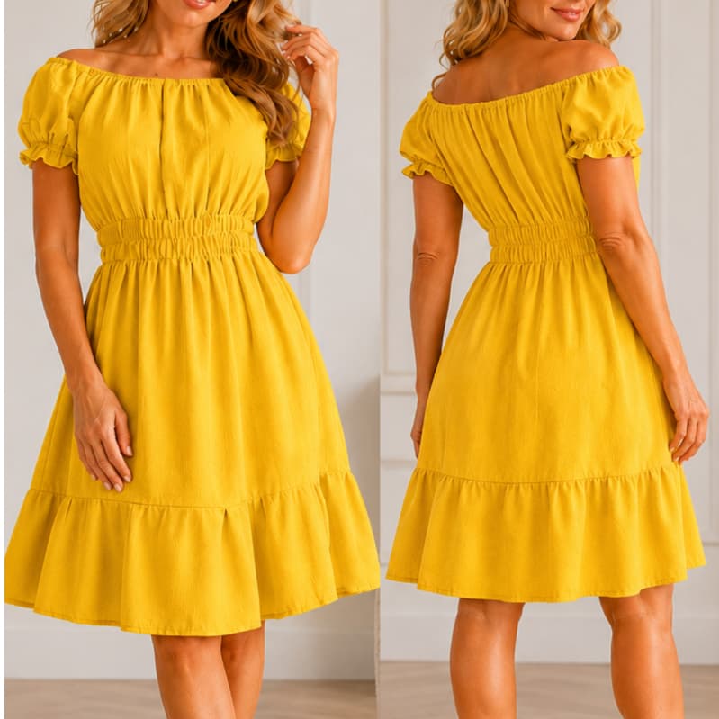Vestido Curto Dunas Premium Liso Casual Feminino Roupas Femininas Vestidos