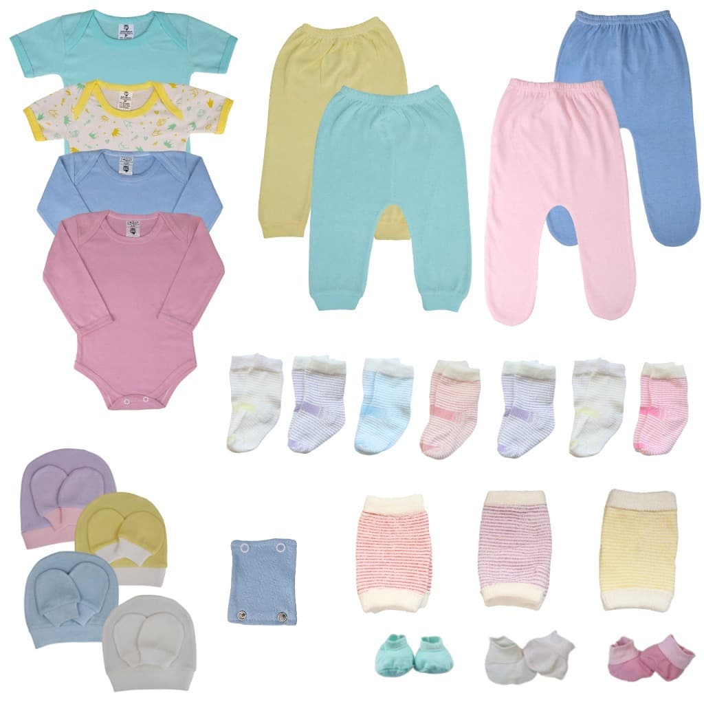 Kit 30 Pçs Enxoval Bebes Roupas Para Recém Nascido