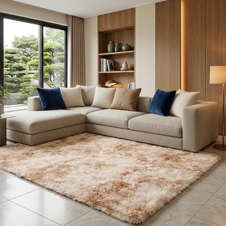 Tapete Sala Grande 2,00x1,50m Peludo Felpudo Macio Antiderrapante para Quarto Várias Cores