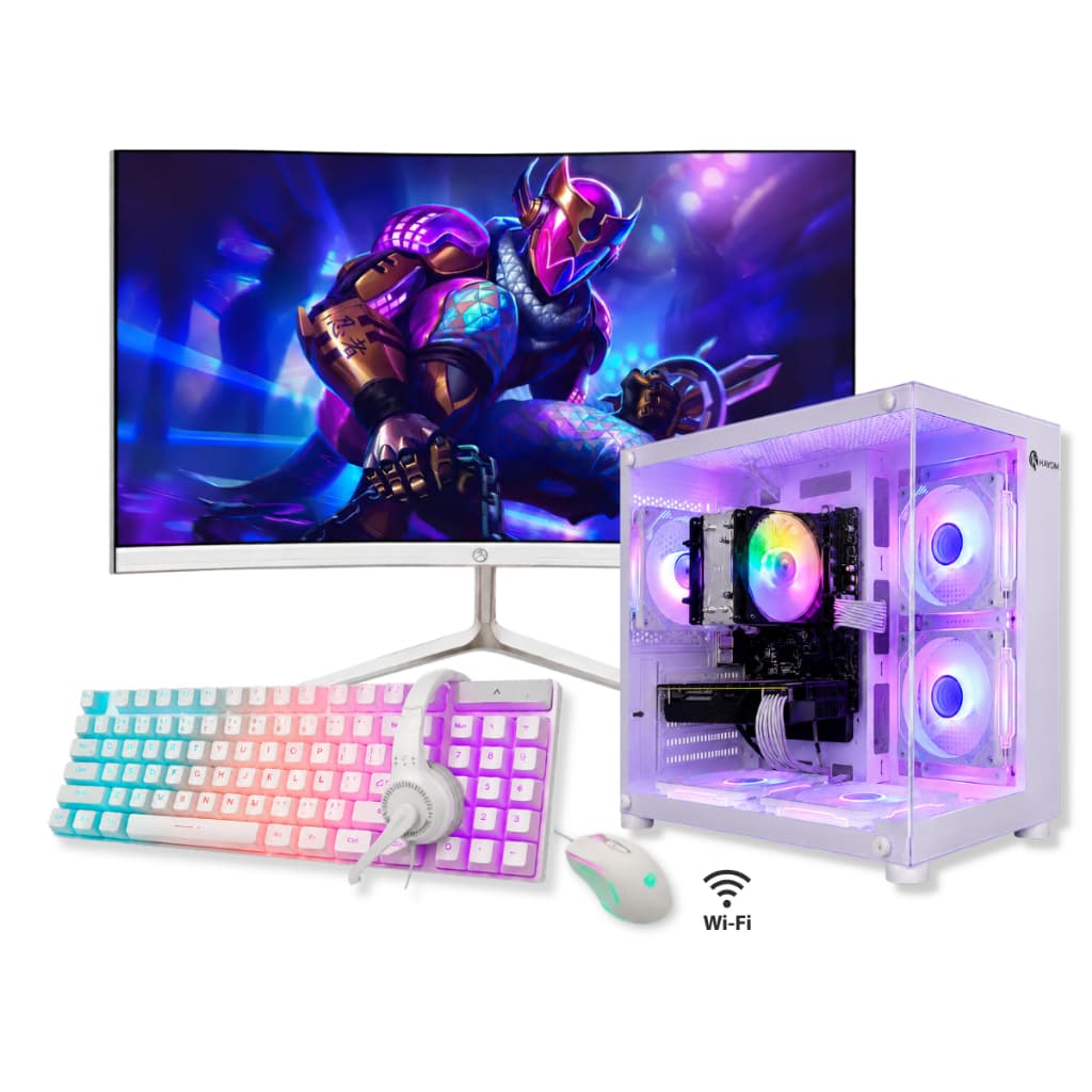 Computador Pc Gamer Intel I7 3770 SSD 240GB 16gb RAM VGA GT730 Monitor Led 23" Curvo Wifi