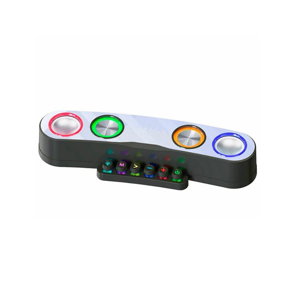 Caixa de Som Gamer Bluetooth RGB 30W RMS com Microfone e LED para Notebook e PC