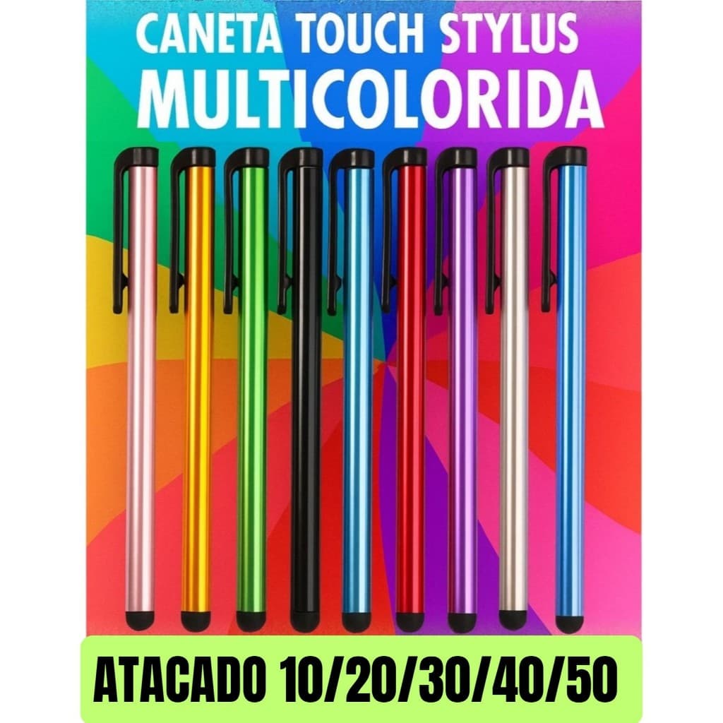 NO BRASIL Atacado Canetinha Stylus Pen para Ipad Iphone Tablet Celular Android 10/20/30/40/50