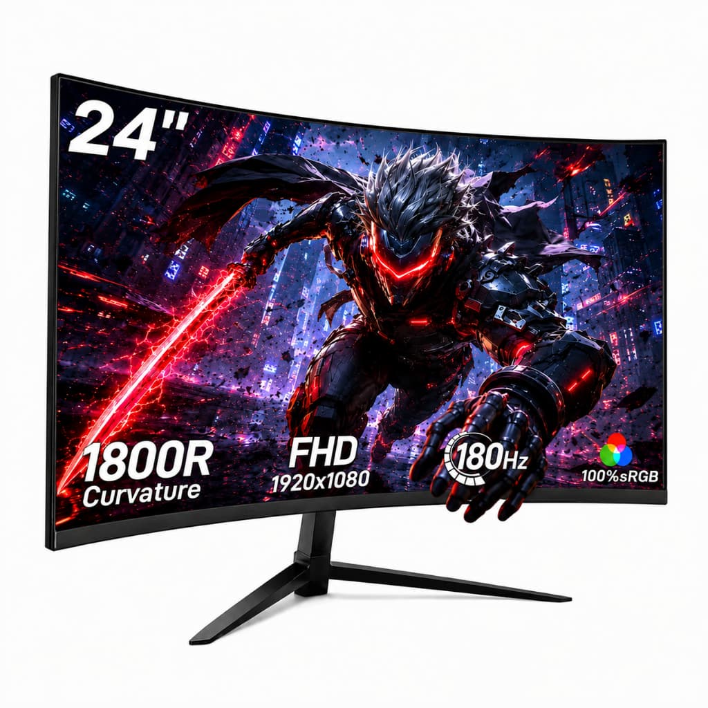 Monitor Gamer M1RC, 24/27" 2K FHD 180Hz IPS, 1ms, 115% sRGB, Alto-falante Integrado, USB-C, HDMI, DisplayPort
