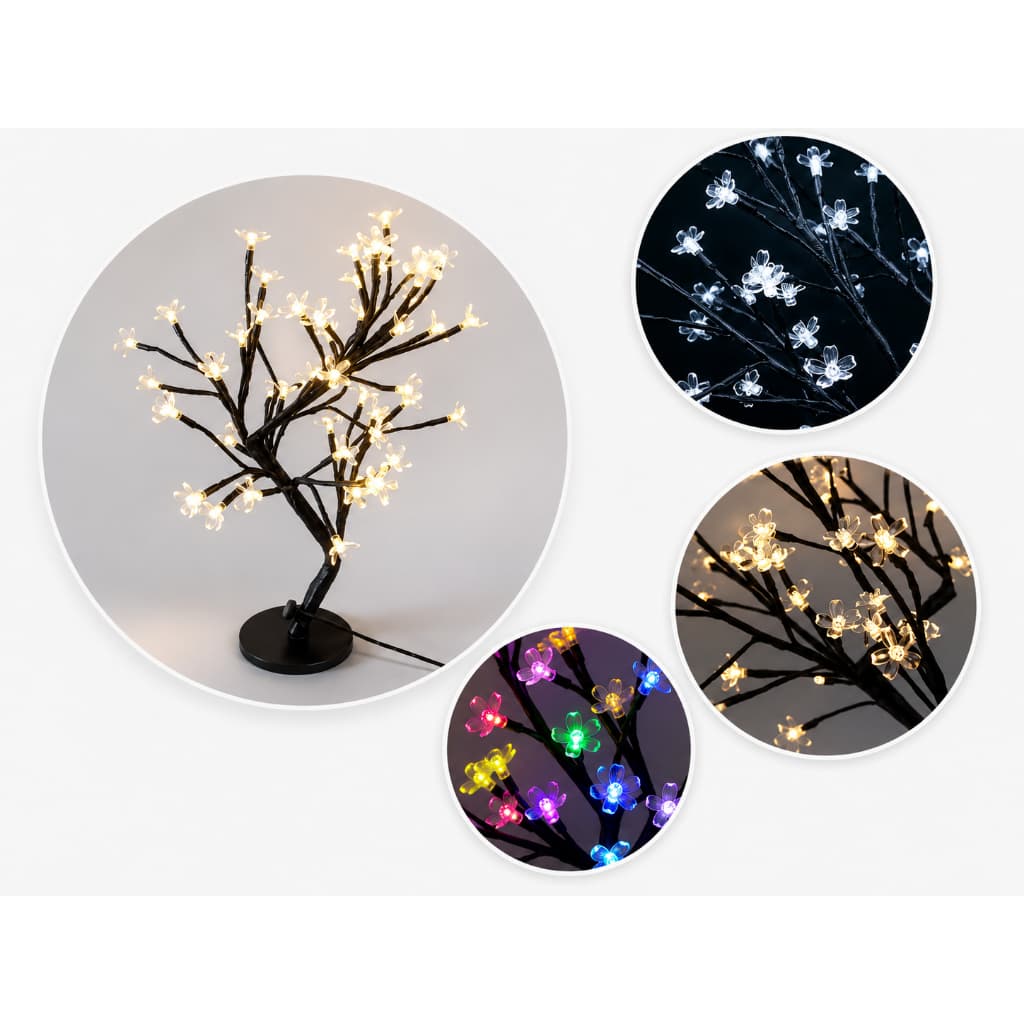 Luminária Árvore De Mesa Cerejeira Led Flor 48 Leds Bivolt