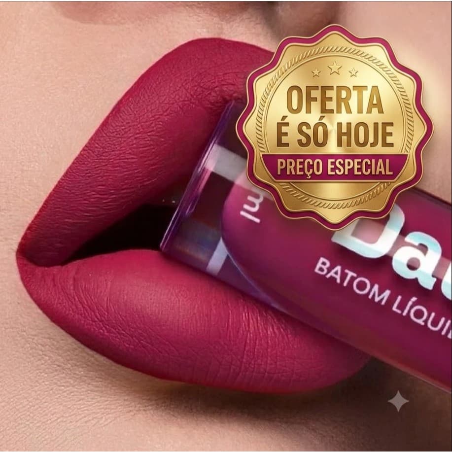 Batom Liquido Matte Dailus Cor Magenta Pigmentado Secagem Rapida Original Alta Fixacao 12h