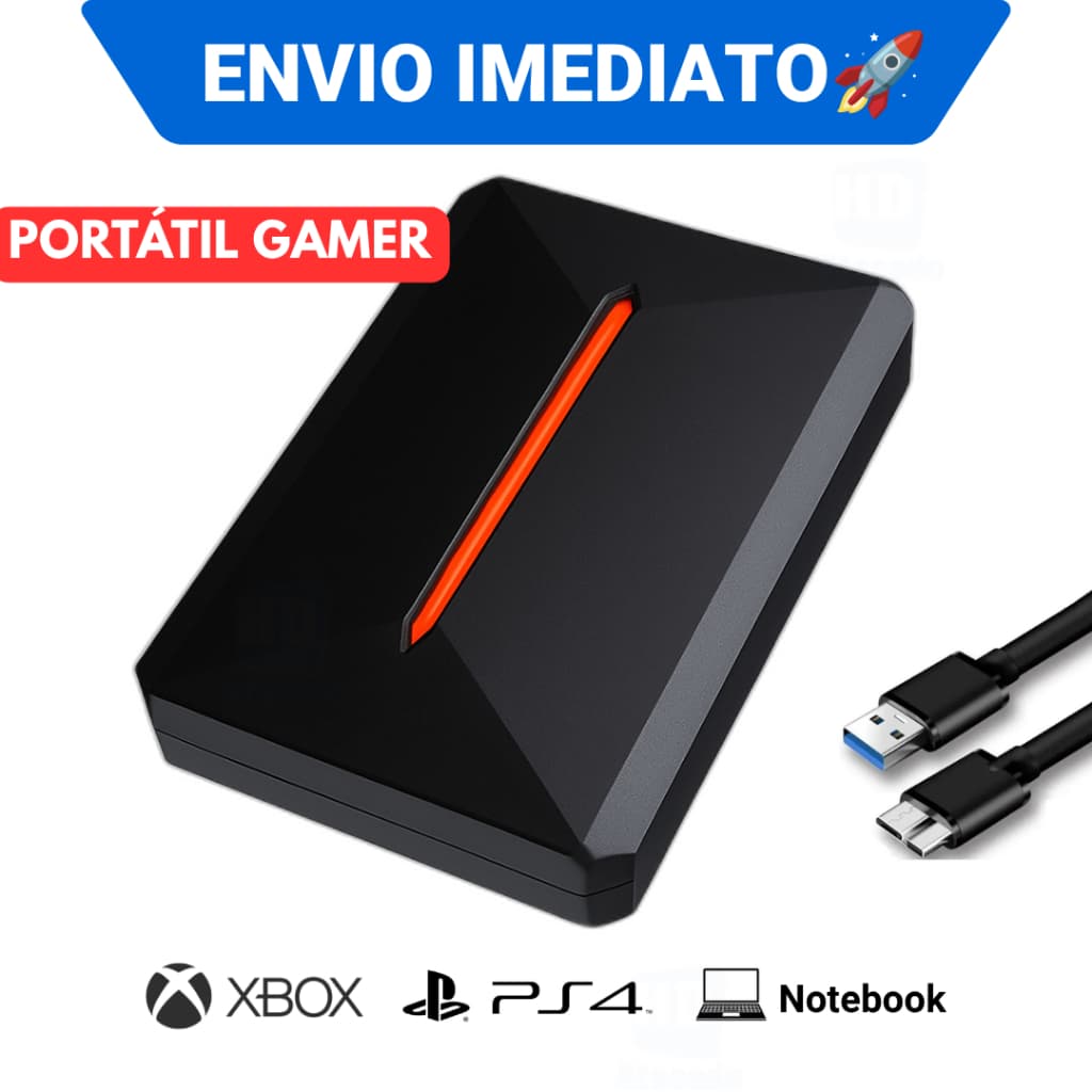 HD Externo Gamer USB 3.0 Portátil de PC, Notebook, PlayStation, Xbox, Smart TV - Pronta Entrega