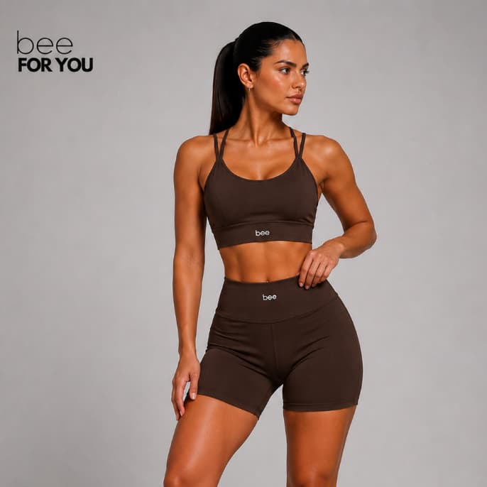 Roupa Fitness Feminina Para Academia Feminina Top Com Bojo Cintura Alta Modeladora