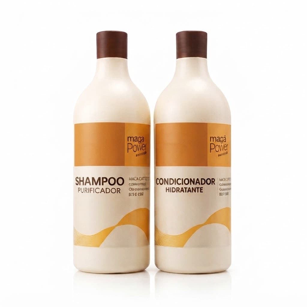 Kit  Shampoo Hidratante 1Litro + Condicionador 1Litro  Profissional Cabelo Macio Brilhante