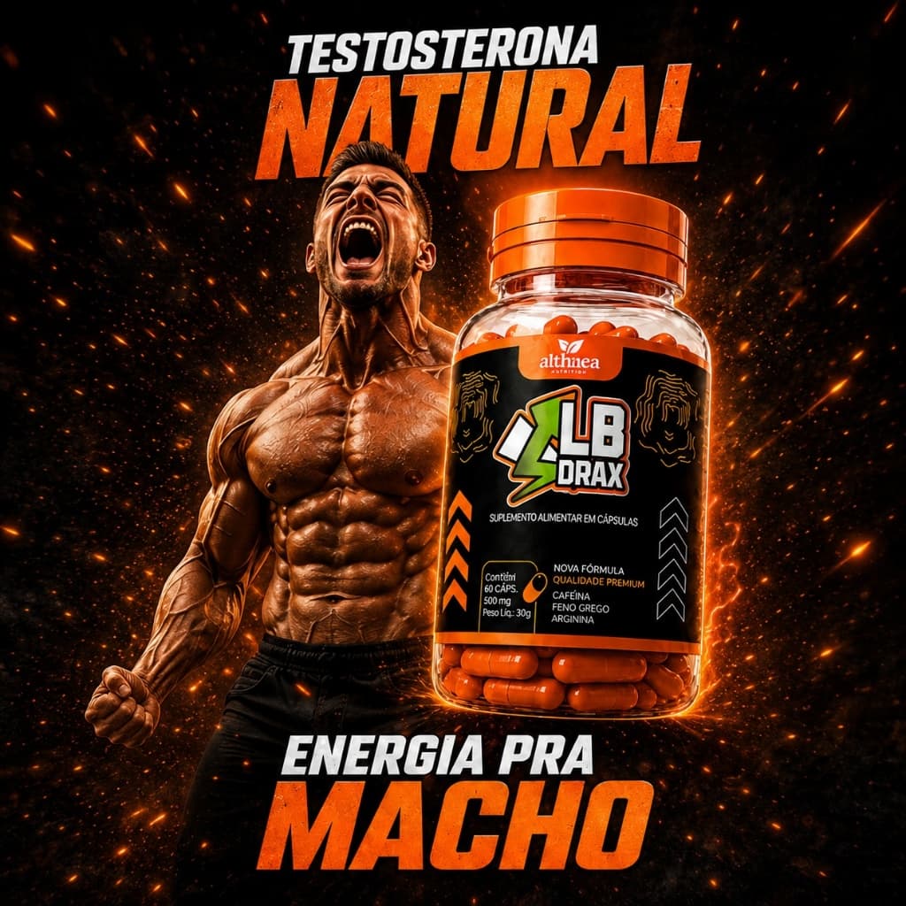 Booster Masculino Libidrax  Boro + Arginina + Cafeina + Zinco + Vitaminas A C E B3 B6  Althaea Suplementos
