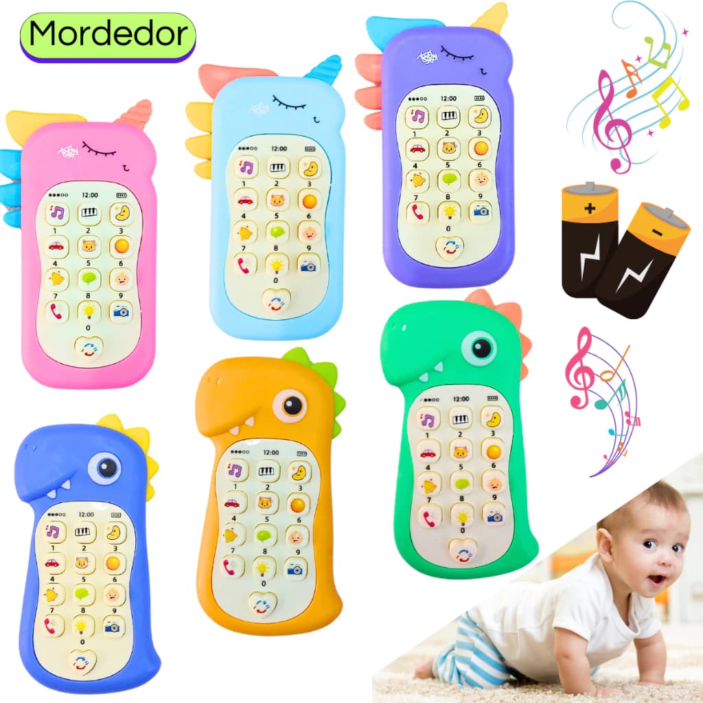 Telefone Infantil Musical Brinquedo Celular Educativo Com Luz Para Crianças