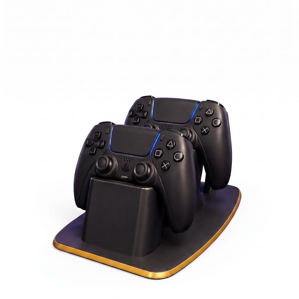 Suporte Duplo para Controle de Videogame PS5 PS4 Xbox – Base para 2 Controles Gamer – Organizador de Controles – Acessór