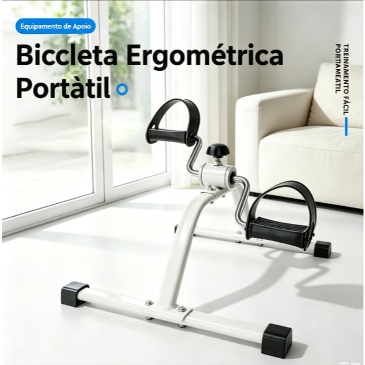 Mini Bicicleta Ergométrica, Exercício Braço e Perna, Resistência Ajustável, Fisioterapia Doméstica
