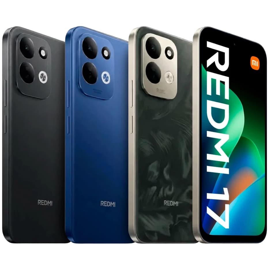 Smartphone Xiaomi Redmi 17 4G 4GB RAM 128GB 6GB 256GB Tela 6,9 120Hz Bateria 7500mAh 50MP Preto Azul Verde