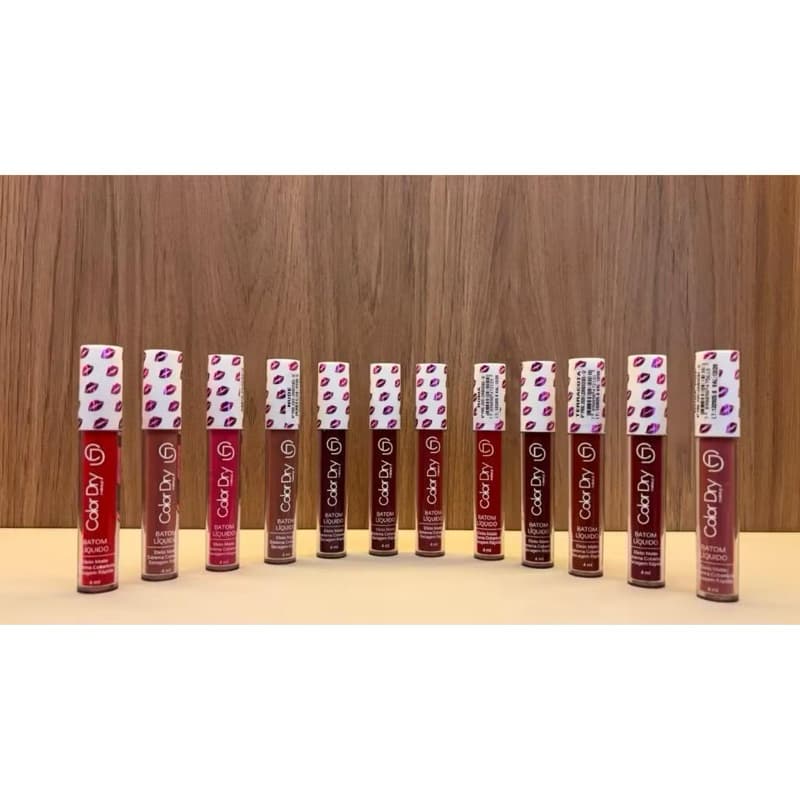 KIT 5 pecas Batom Liquido Matte COLOR DRY PRO 4ml Longa Duração Revenda, efeito matte nao craquela