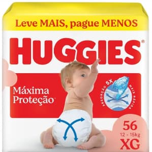 Fralda Huggies Máxima Proteção XG 56 Unidades