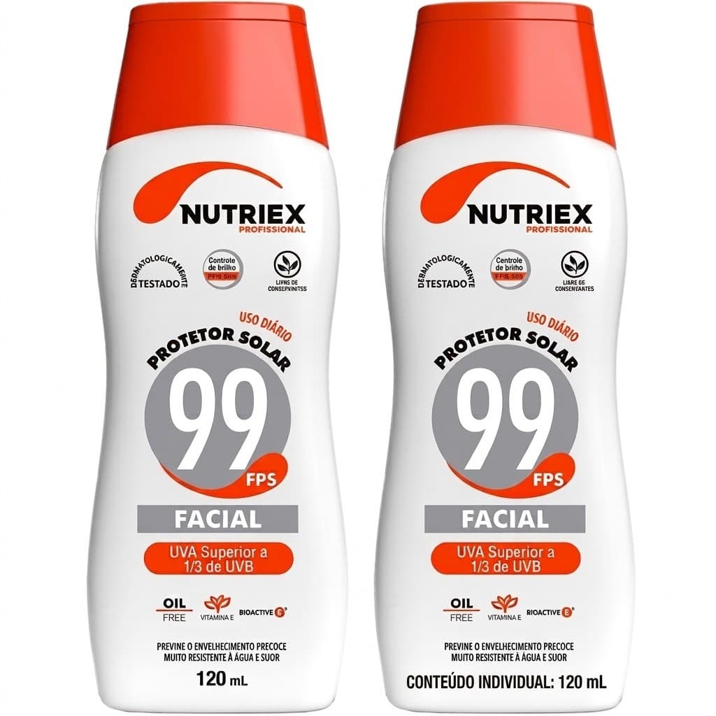 Kit 2un Protetor Solar Fps 99 Facial Nutriex 120ml