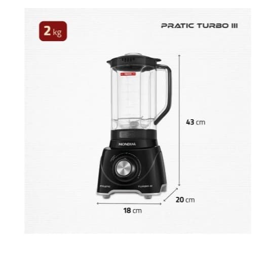 PROMOÇÃO  - Liquidificador Mondial Turbo Power L-99 FB 550W - Potente e Prático