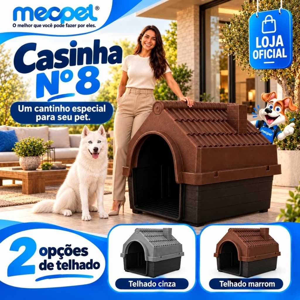 Casa Casinha Plastica De Cachorro Cães N8 Desmontável
