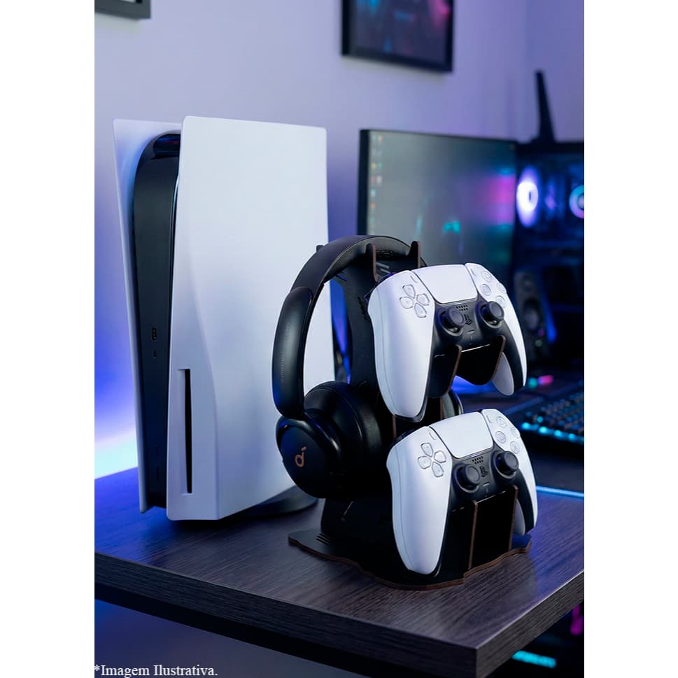 Porta Controle e Headset para Vídeogame Xbox Series X PS4 PS5 Com Design Gamer