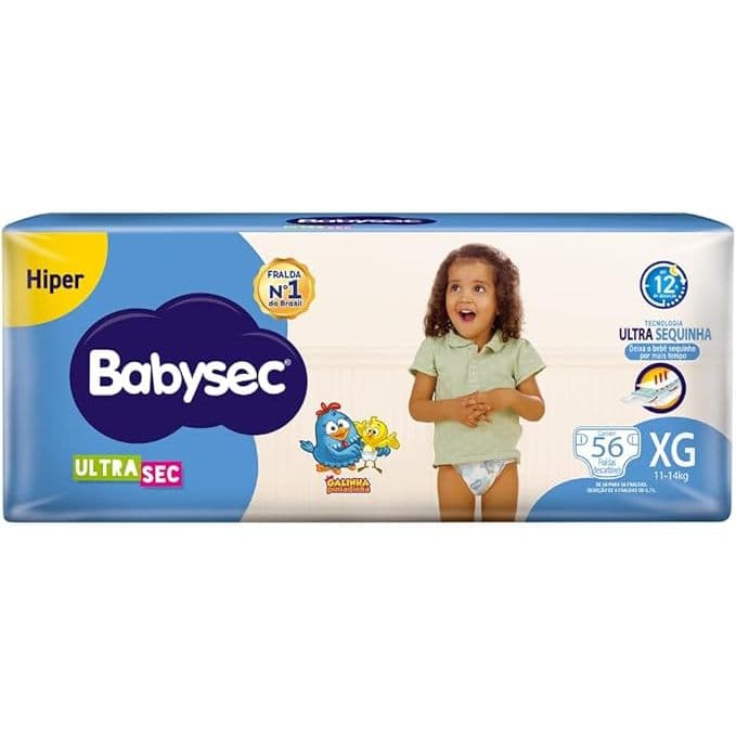 Babysec Fralda Ultrasec Galinha Pintadinha Azul Xg 56 Unidades