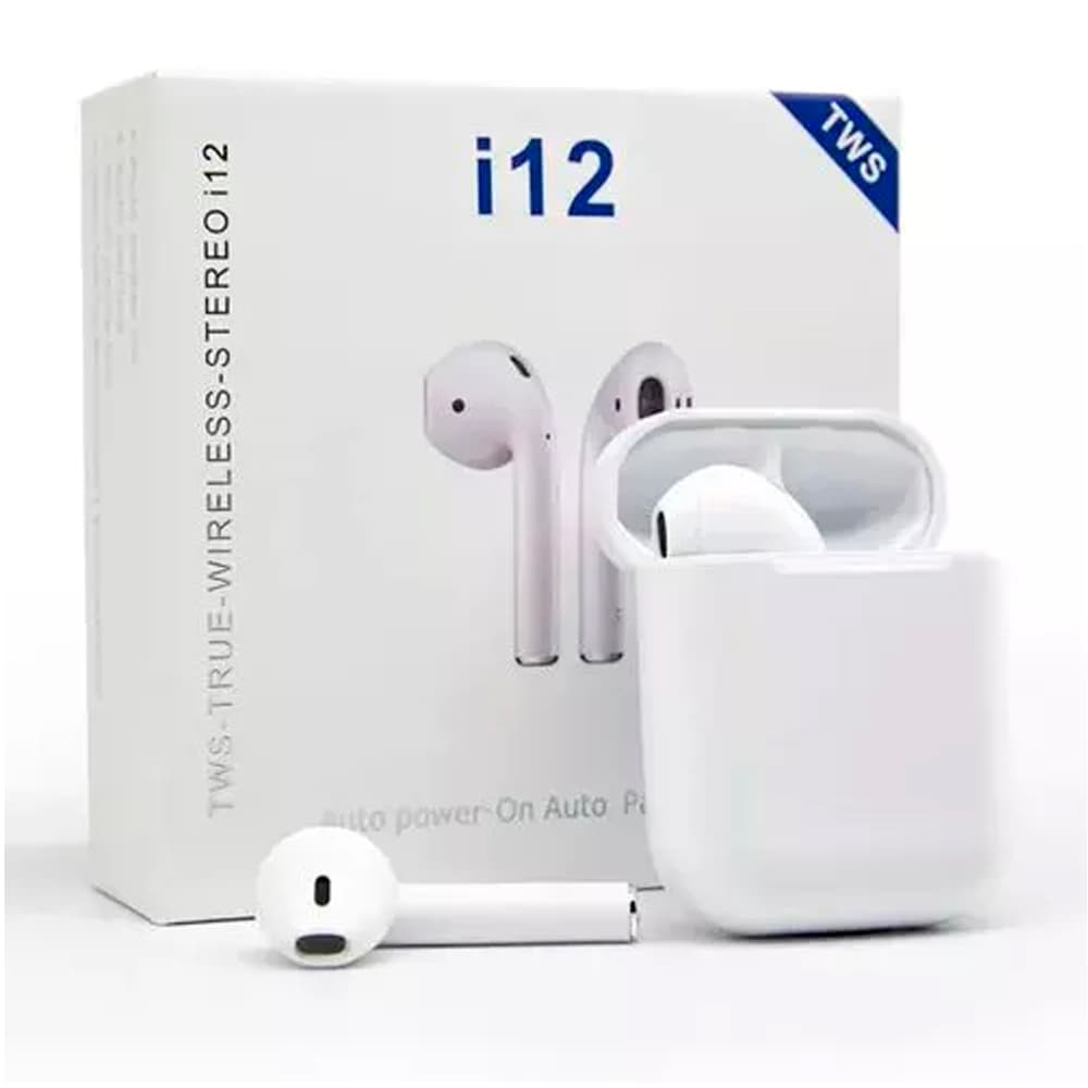 Fone de ouvido, Fone de ouvido Bluetooth, Fone de ouvido Wireless i12 TWS