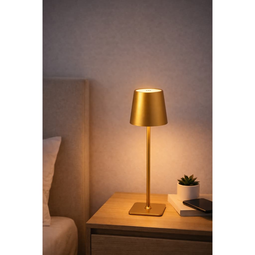 Abajur em Formato Clássico Moderno Led Recarregável Luminária Interna e Externa 5W Bateria 1800mAh