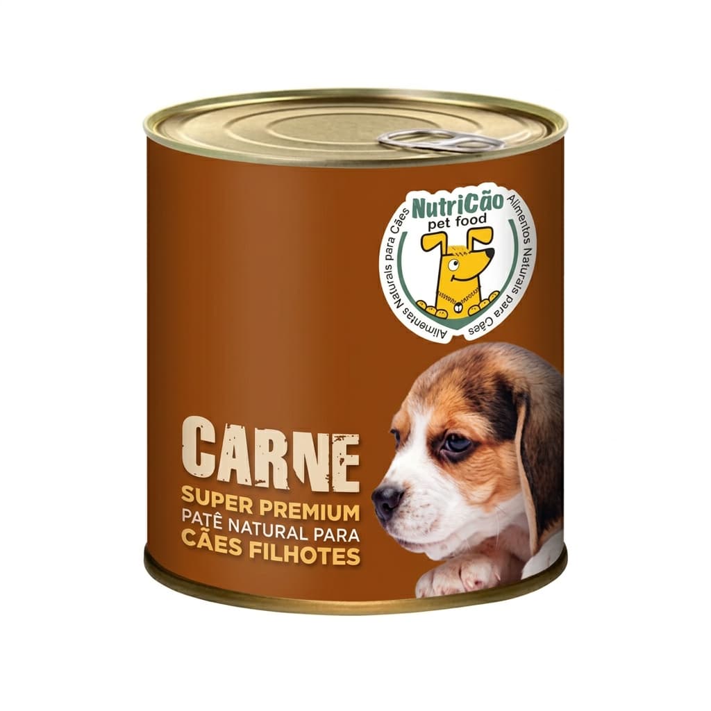Ração Úmida Patê Natural Cães Filhotes Maximo Sabor Carne NutriCão Pet Food Ração Molhada