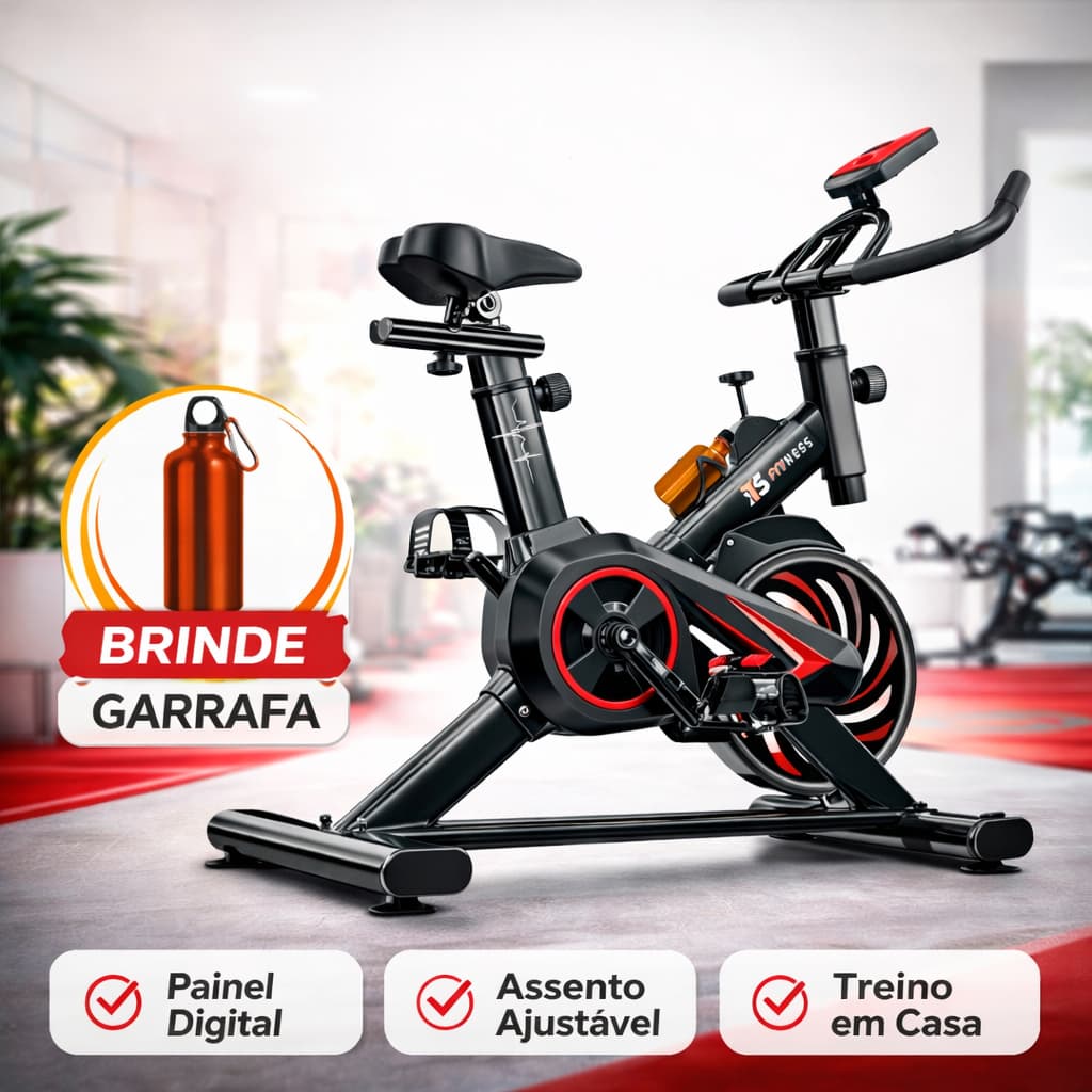 Bicicleta Ergométrica para Spinning ITS Fitness Inercia 8 Kg  110kg  Fitness Treino Saúde