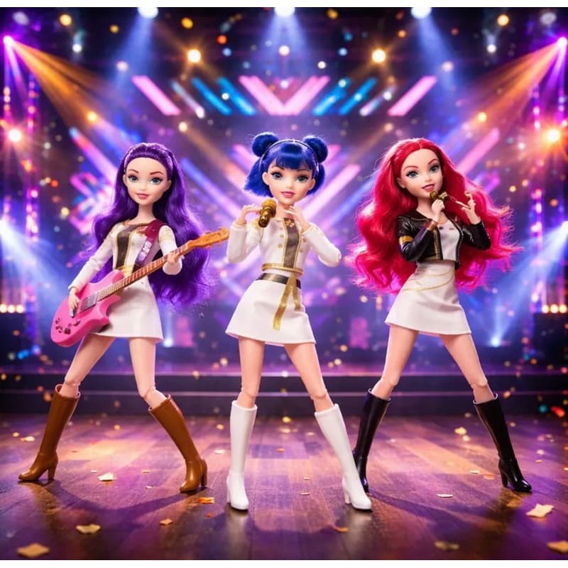 kit bonecas musicais guerreiras do KPOP articuladas rumi Zoey mira