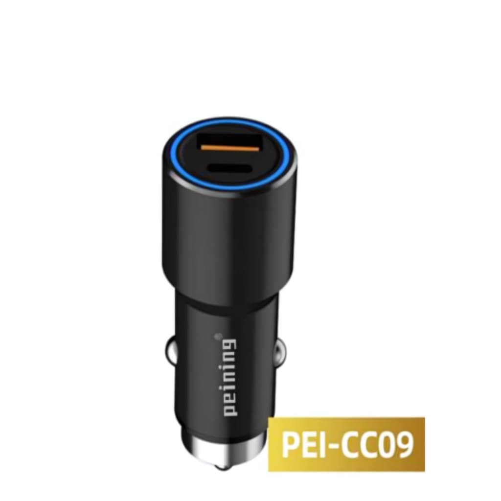Carregador Veicular Turbo 45W Carga Rápida 2 Entradas Usb/USB-C Original Peining
