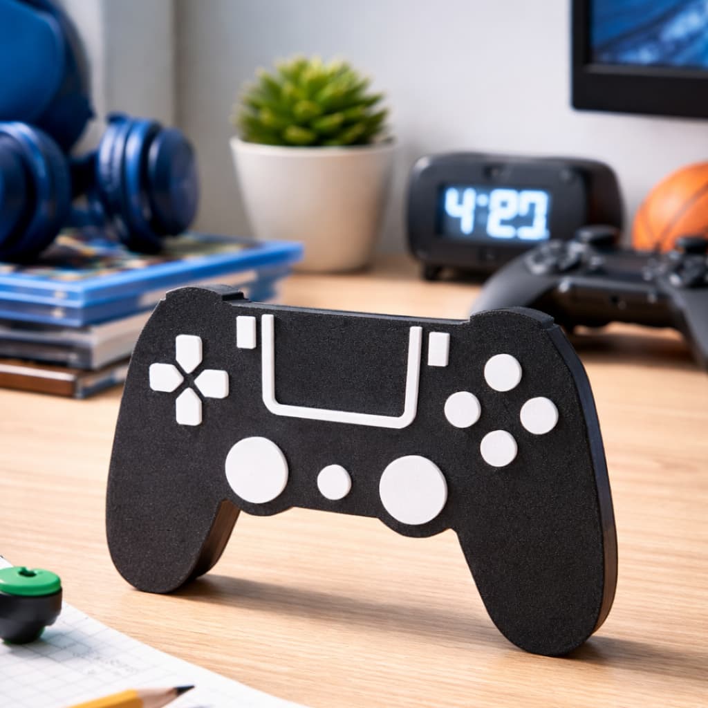 Controle de Video Game Decorativo 3D Enfeite Decoração de Mesa Prateleira Quarto Menino Gamer