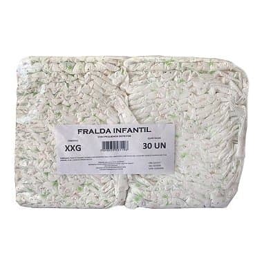 Fralda Infantil Com Pequenos Defeitos  3x30=90 Unidades tamanho de XXG