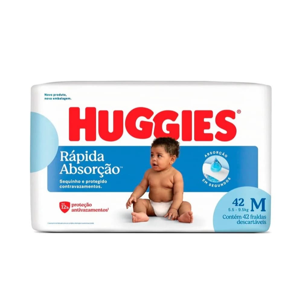 Fralda Huggies Mega Tripla Proteção M Com 42 Unidades promoção