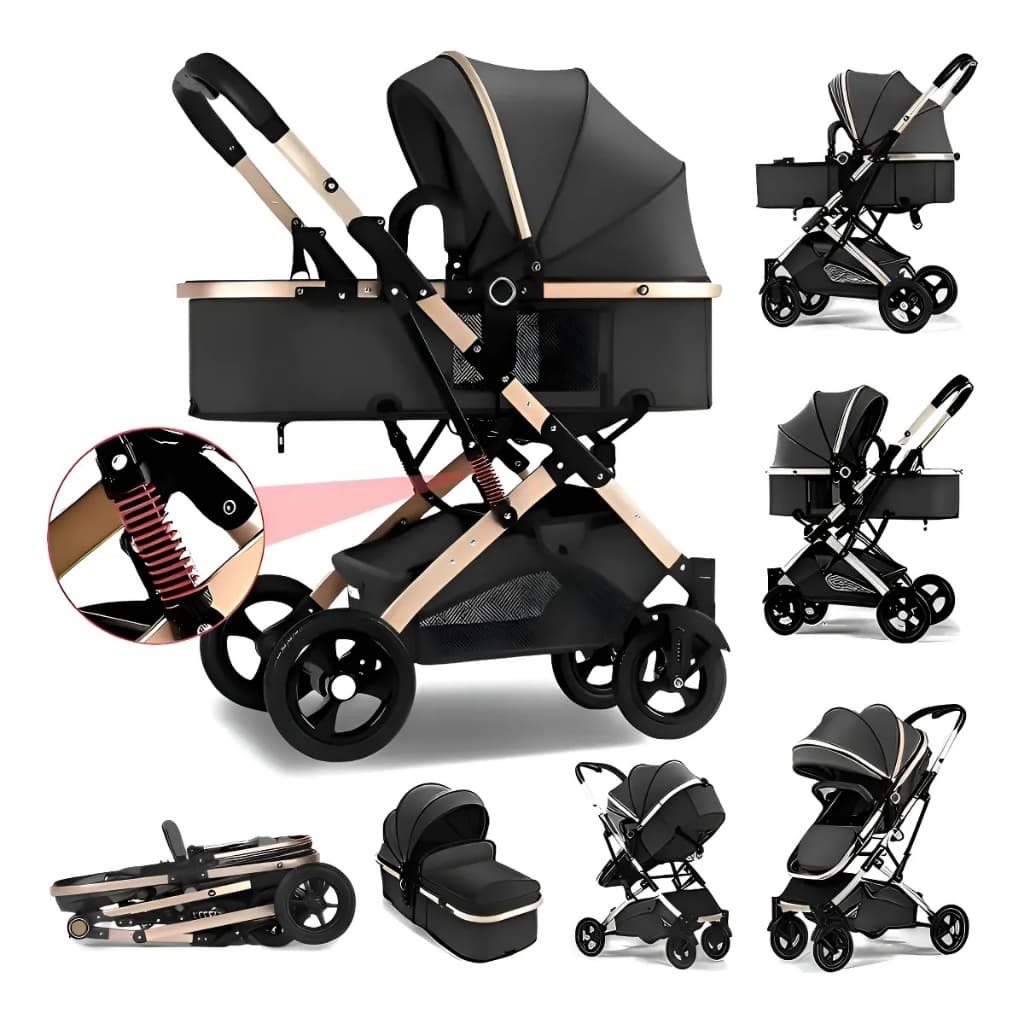 Carrinho De Bebê BerçO  Passeio Até 15kg Bebe Europeu 3 Em 1 Com Travel System de bebê Completo EM Reversível