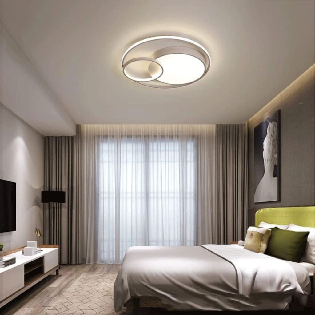Luminária de LED de sobrepor redonda Bivolt 31W 3 em 1 com luz central dupla com memória cor de luz