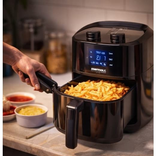 Fritadeira Sem Oleo Airfryer Capacidade 34 Litros Preto Potente E Pratica 127v