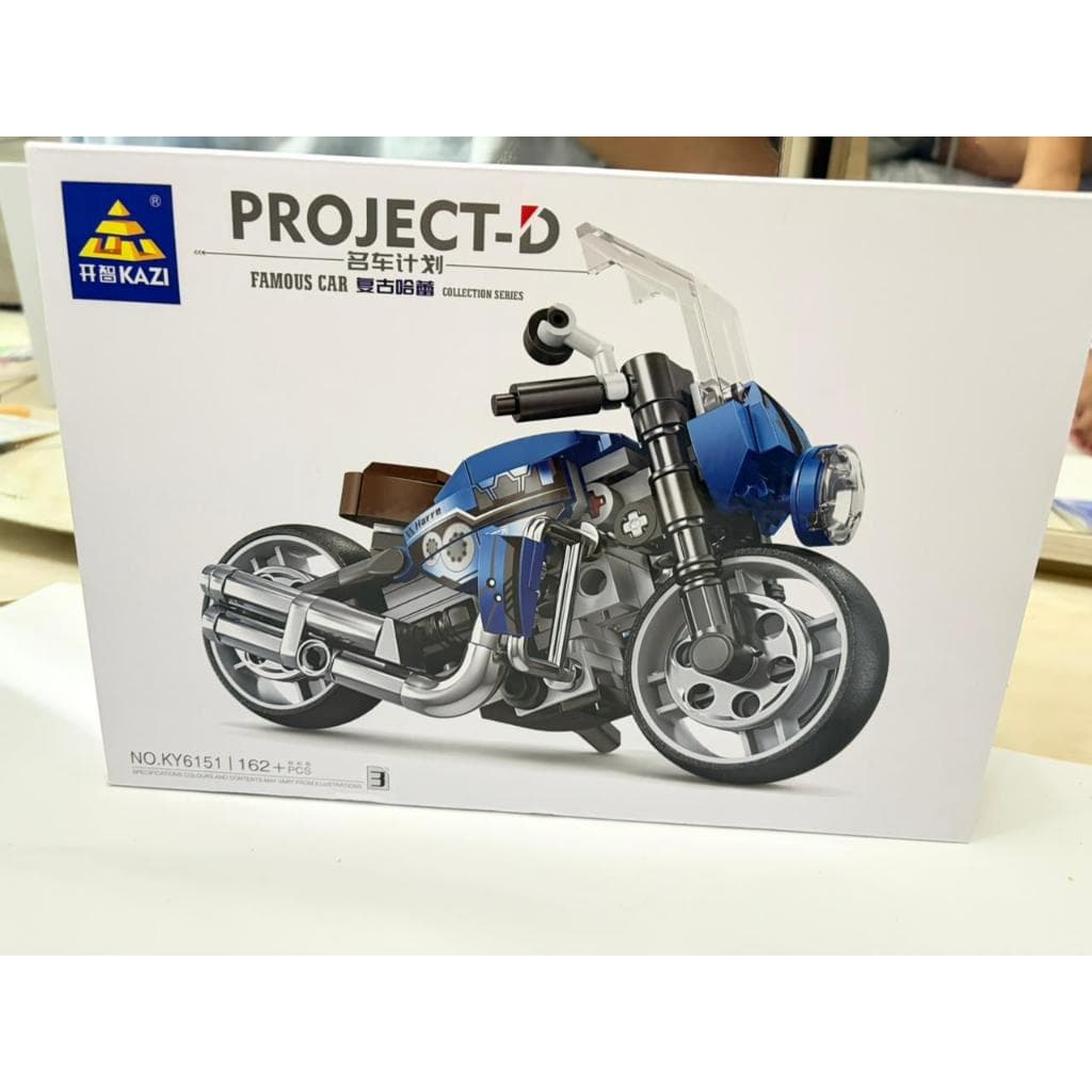 Blocos de Montar Motos Tipo Lego KAZI Project-D - Coleção Famous Car